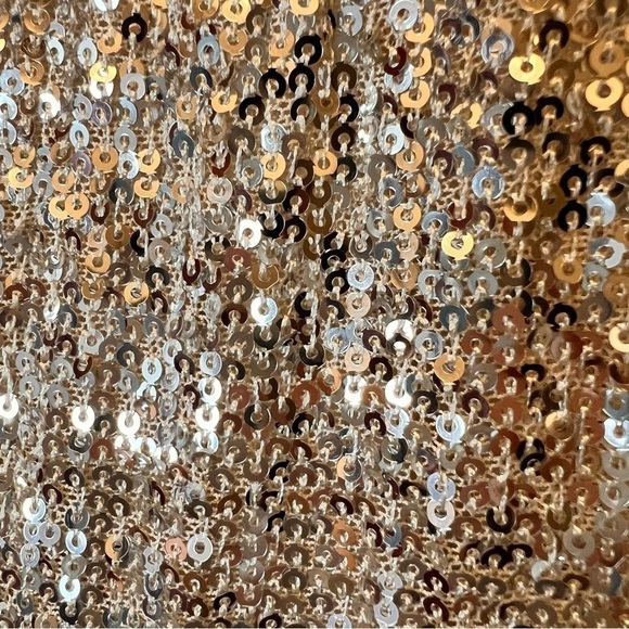 $295 Muche et Muchette Viky Shift Dress Silver Sequin Pockets ONE SIZE Tunic - Picture 12 of 12
